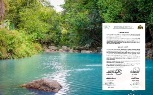 Alcaldía de Nueva Armenia prohibe ingreso de turistas por covid-19